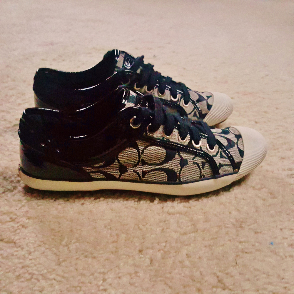 Coach Signature C With Black Sequin Trim - image 1